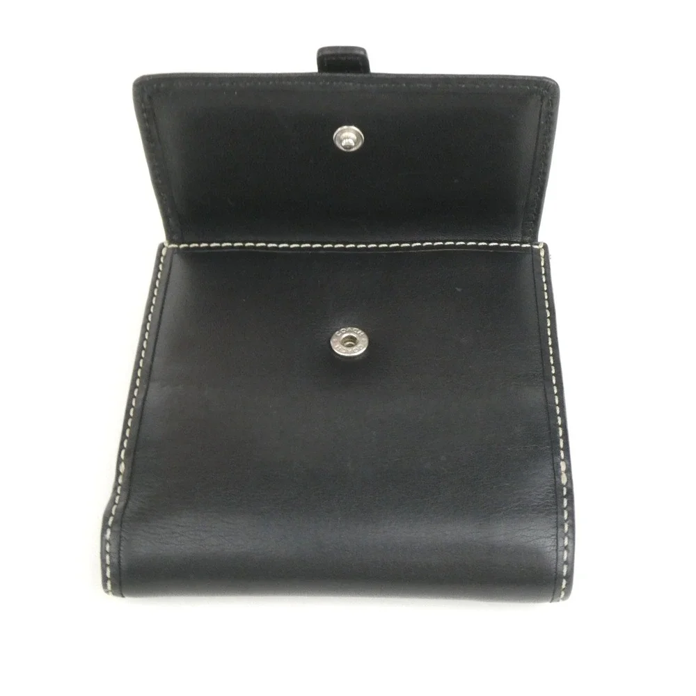 Coach Black Leather Soho Buckle Small Bifold Wallet